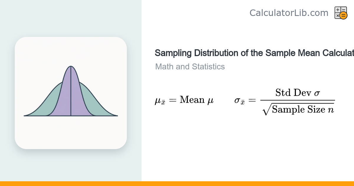 Sampling Distribution of the Sample Mean Calculator - CalculatorLib
