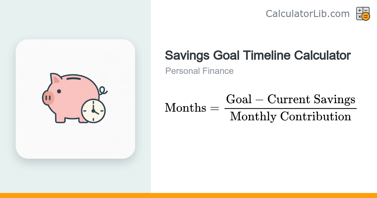 Savings Goal Calculator — Time to Reach a Target - CalculatorLib