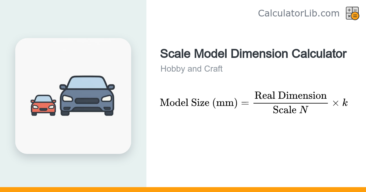 Scale Model Dimension Calculator — Real to Model Size - CalculatorLib