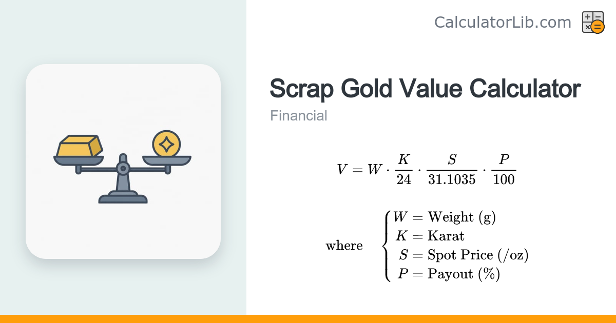 Scrap Gold Value Calculator – Karat Payout Estimator - CalculatorLib