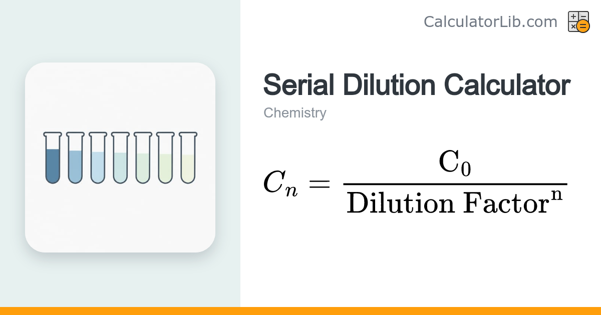 Serial Dilution Calculator — Final Concentration - CalculatorLib