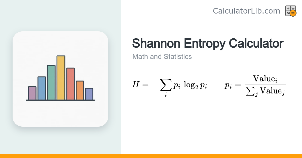 Shannon Entropy Calculator (Probability Distribution) - CalculatorLib