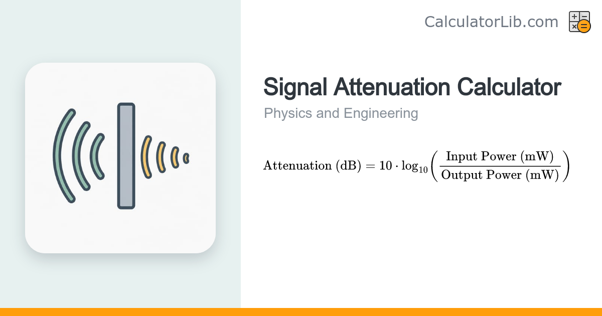 Signal Attenuation Calculator (dB) — Power Loss Tool - CalculatorLib