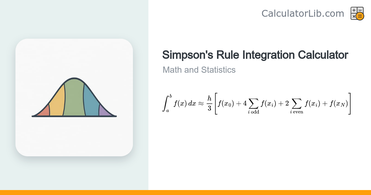 Simpson's Rule Integration Calculator - CalculatorLib