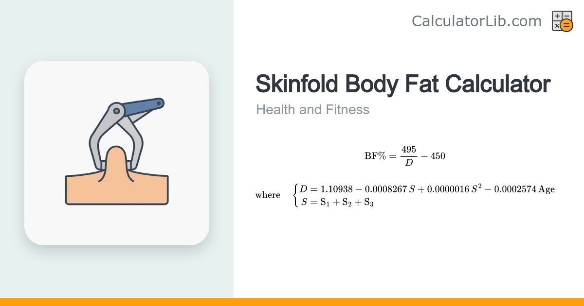 Skinfold Body Fat Calculator (Jackson-Pollock 3-Site) - CalculatorLib