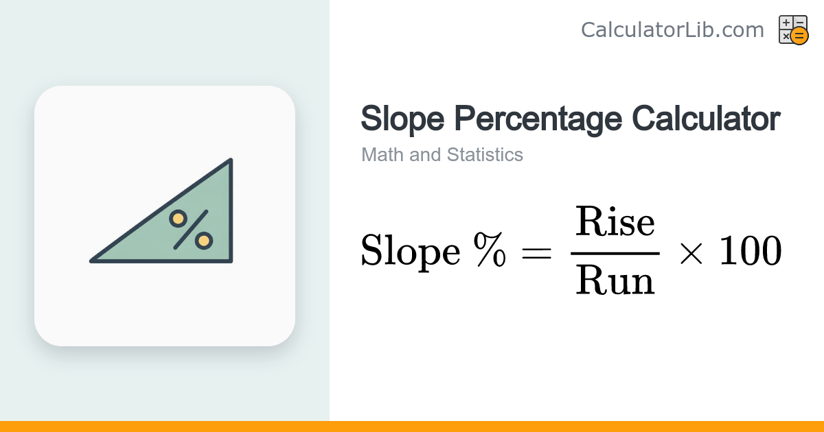 Slope Percentage Calculator - CalculatorLib