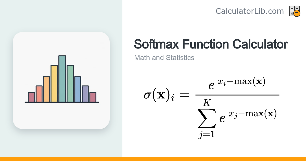 Softmax Function Calculator - Vector to Probabilities - CalculatorLib
