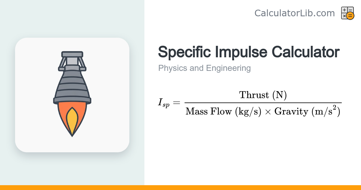 Specific Impulse Calculator | Isp Rocket Engine - CalculatorLib