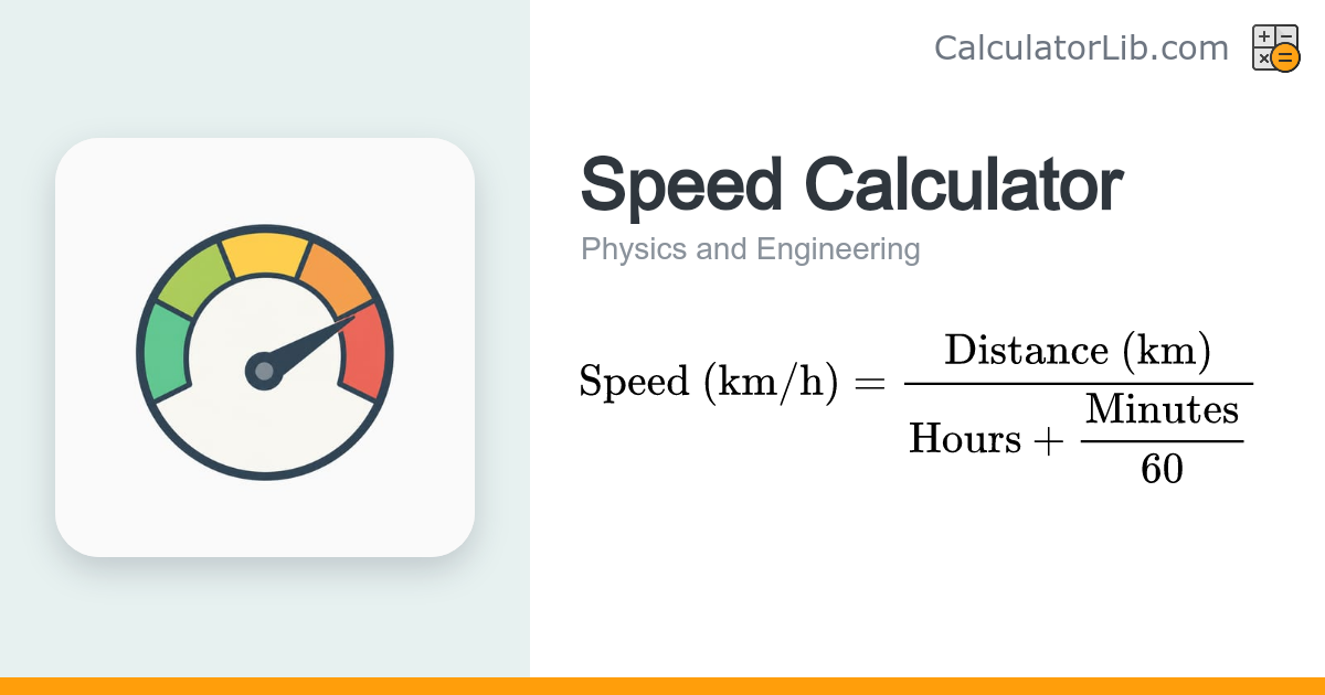 Speed Calculator - CalculatorLib