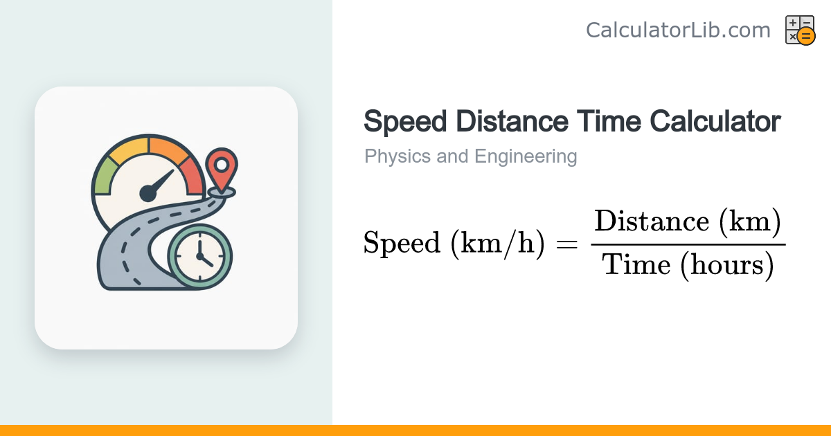 Speed Distance Time Calculator - CalculatorLib