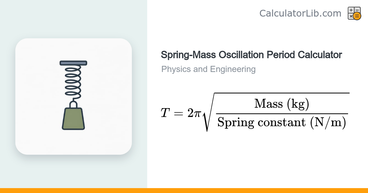 Spring-Mass Oscillation Period Calculator - CalculatorLib