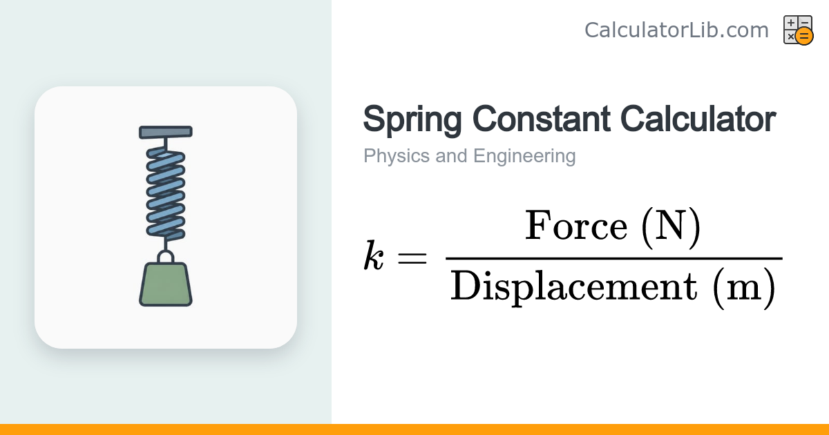 Spring Constant Calculator (k = F/x) - CalculatorLib