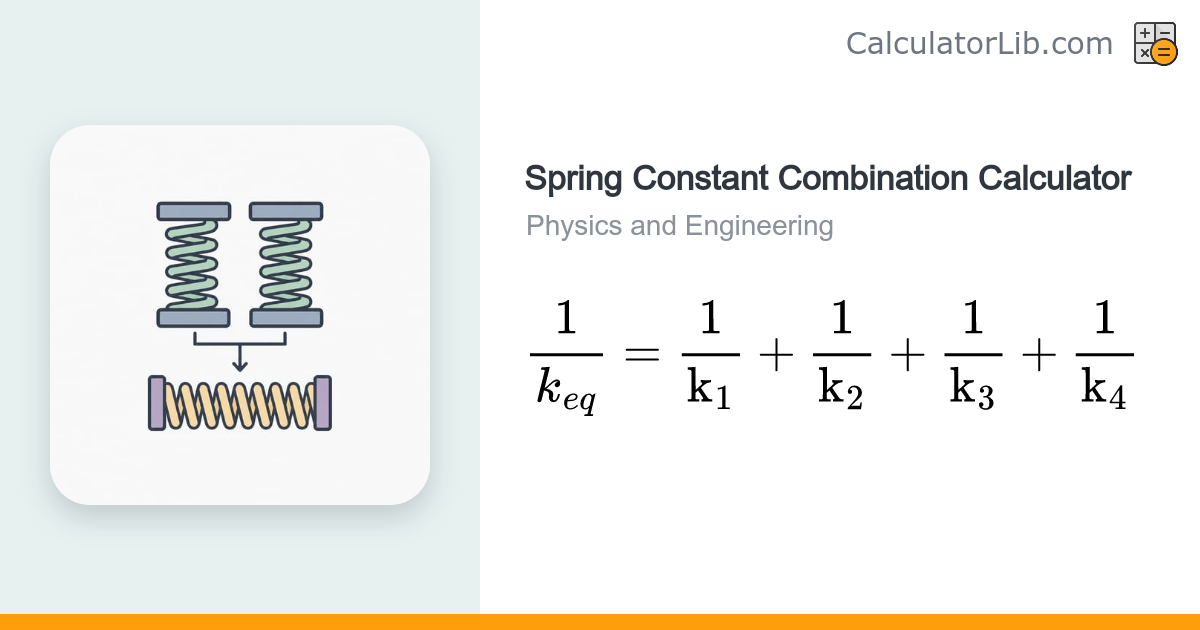 Spring Constant Combination Calculator (Series & Parallel) - CalculatorLib
