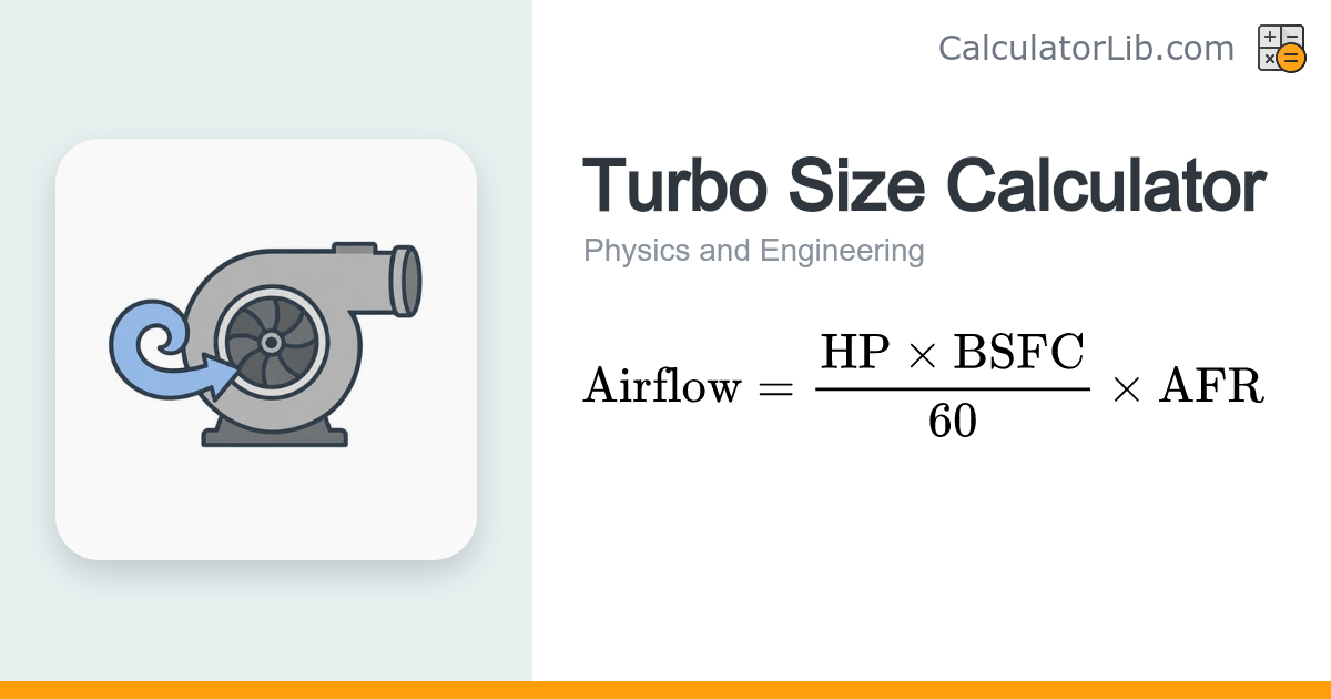 Turbo Size Calculator - Required Airflow (lb/min) - CalculatorLib