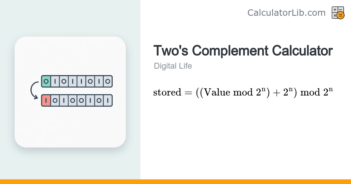 Two's Complement Calculator — Binary & Signed - CalculatorLib