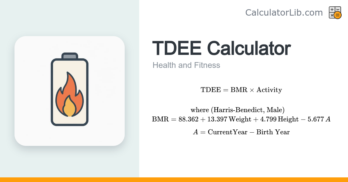TDEE Calculator - CalculatorLib