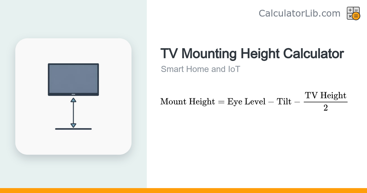 TV Mounting Height Calculator | Wall Mount Position - CalculatorLib