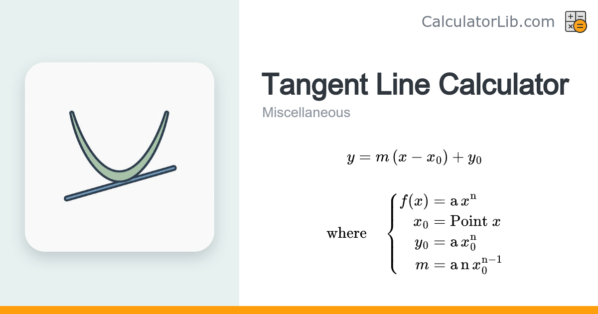 Tangent Line Calculator - CalculatorLib