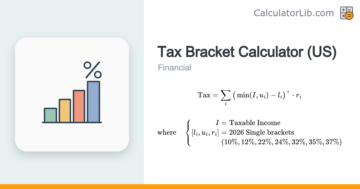 Tax Bracket Calculator (US 2026) — Federal Income Tax - CalculatorLib