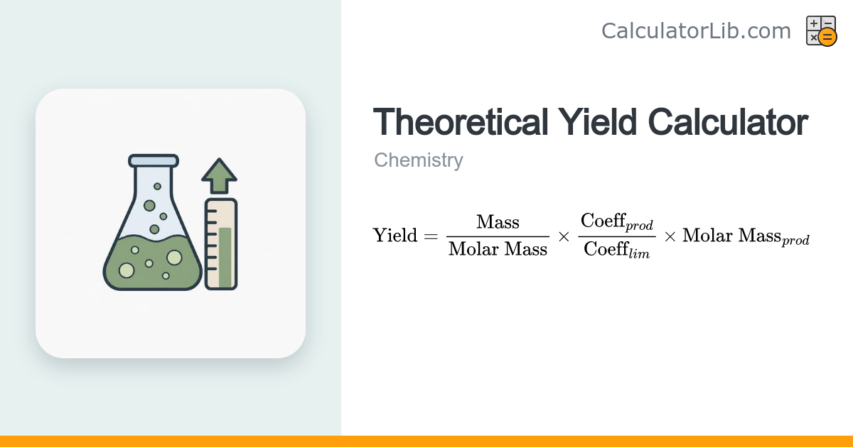 Theoretical Yield Calculator | Stoichiometry Tool - CalculatorLib