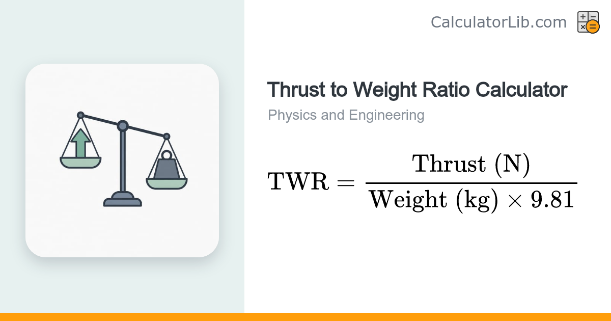 Thrust to Weight Ratio Calculator - CalculatorLib