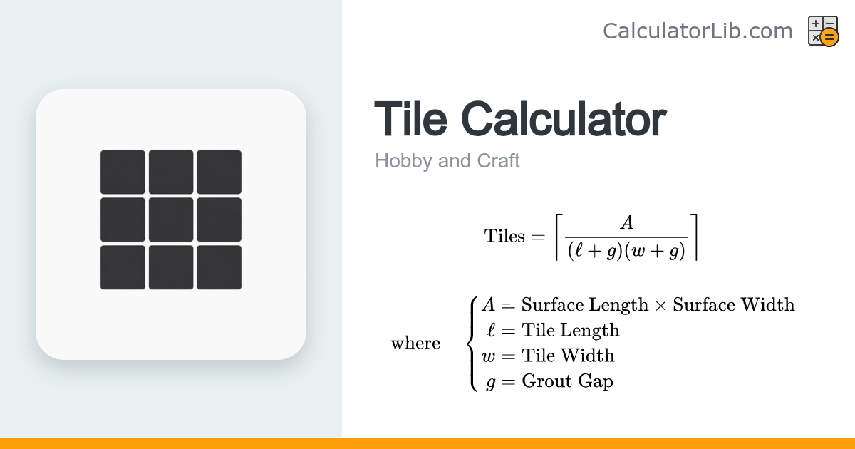 Tile Calculator – How Many Tiles & Boxes You Need - CalculatorLib
