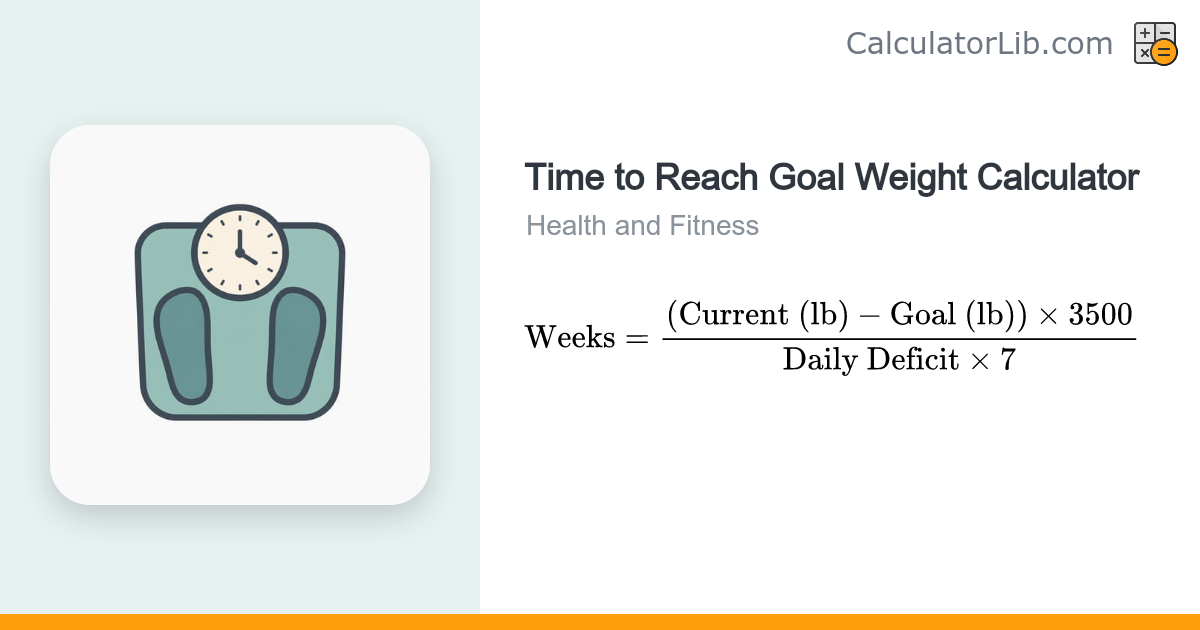Time to Reach Goal Weight Calculator - CalculatorLib
