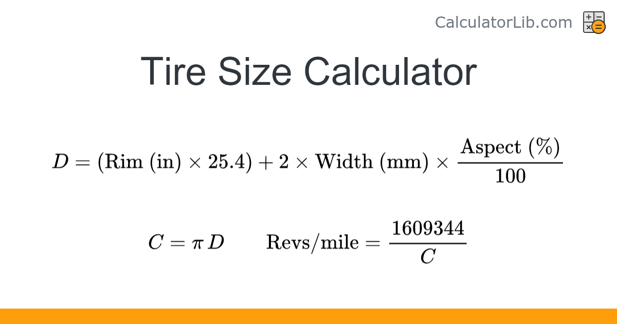 Tire Size Calculator – Diameter, Circumference, Speedometer Impact ...