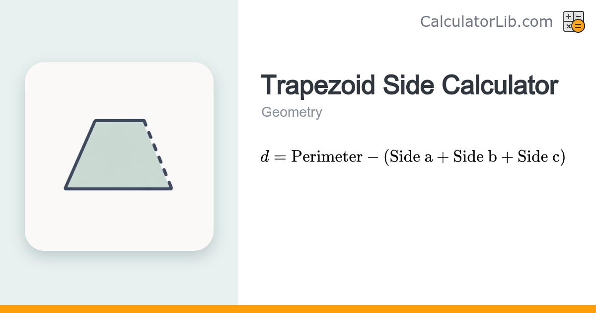 Trapezoid Side Calculator - Find Missing Side - CalculatorLib