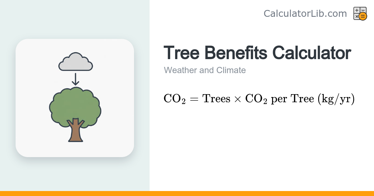 Tree Benefits Calculator | CO₂ Sequestration - CalculatorLib