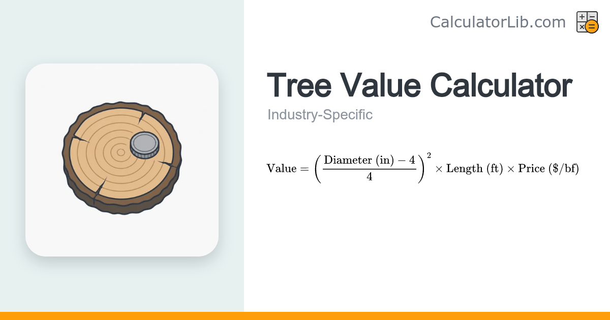 Tree Value Calculator – Doyle Board Feet & Log Value - CalculatorLib