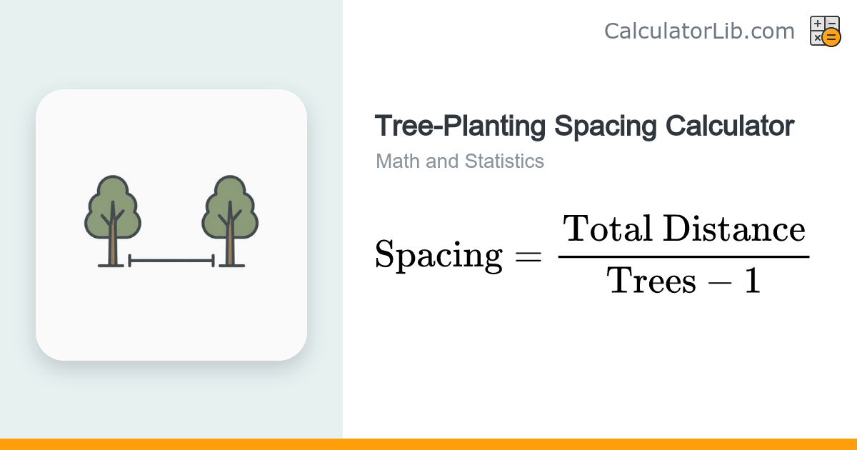 Tree-Planting Spacing Calculator (Uekizan) - CalculatorLib