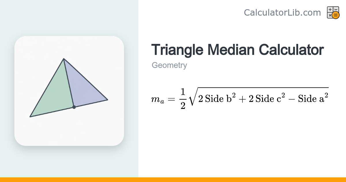 Triangle Median Calculator – Medians from Three Sides - CalculatorLib
