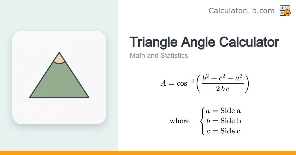 Triangle Angle Calculator – Find Angles from 3 Sides - CalculatorLib