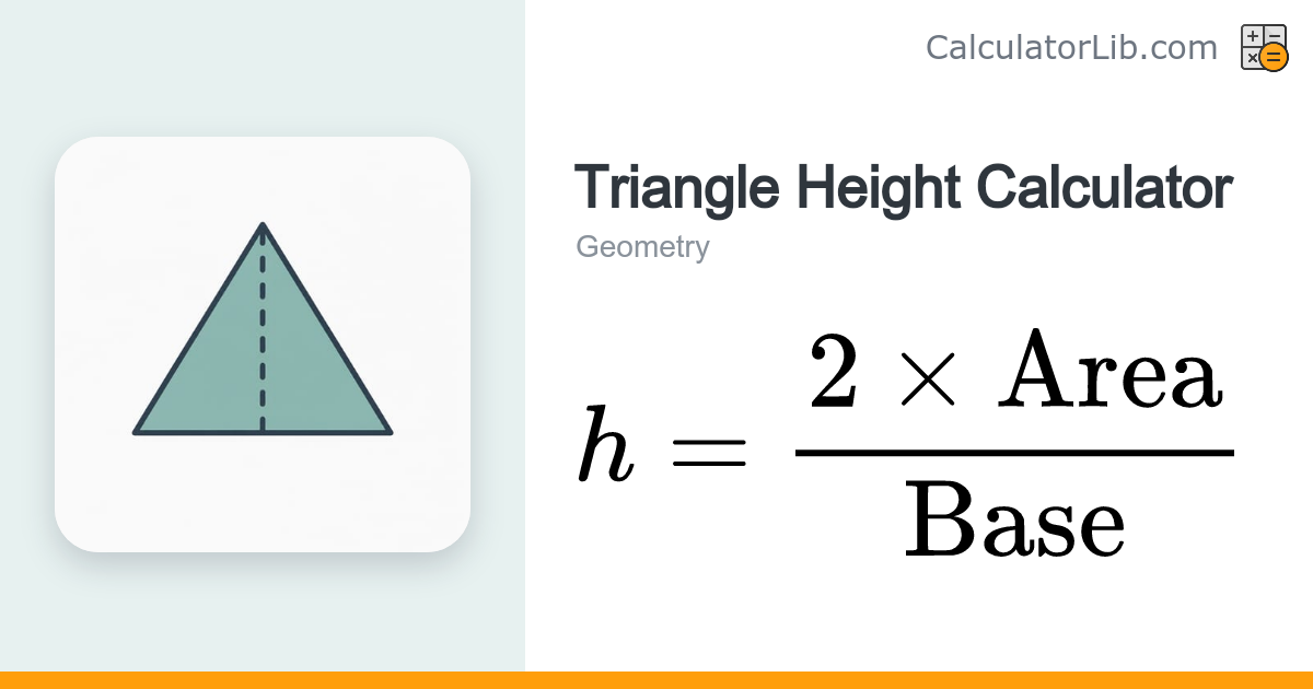 Triangle Height Calculator - CalculatorLib