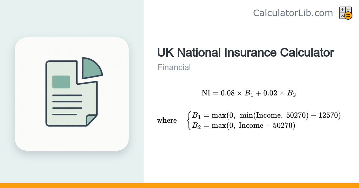 UK National Insurance Calculator (2024/25) - CalculatorLib