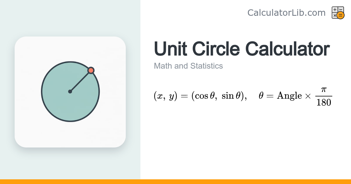 Unit Circle Calculator — cos & sin Coordinates - CalculatorLib