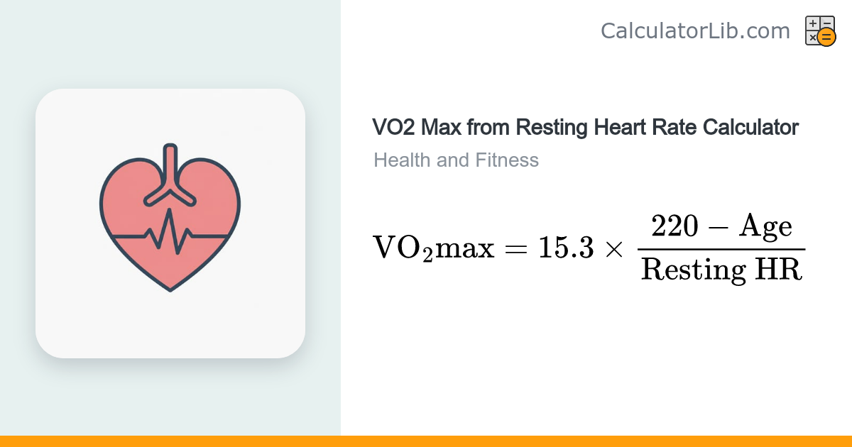 VO2 Max from Resting Heart Rate Calculator - CalculatorLib