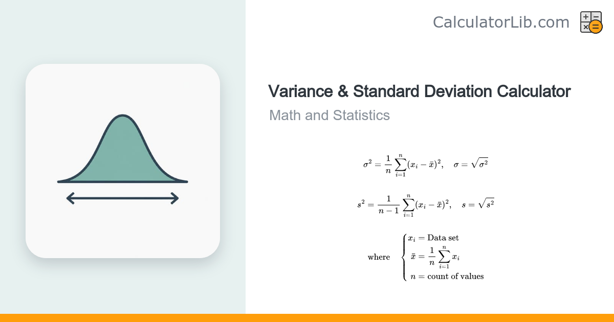 Variance & Standard Deviation Calculator (List) - CalculatorLib