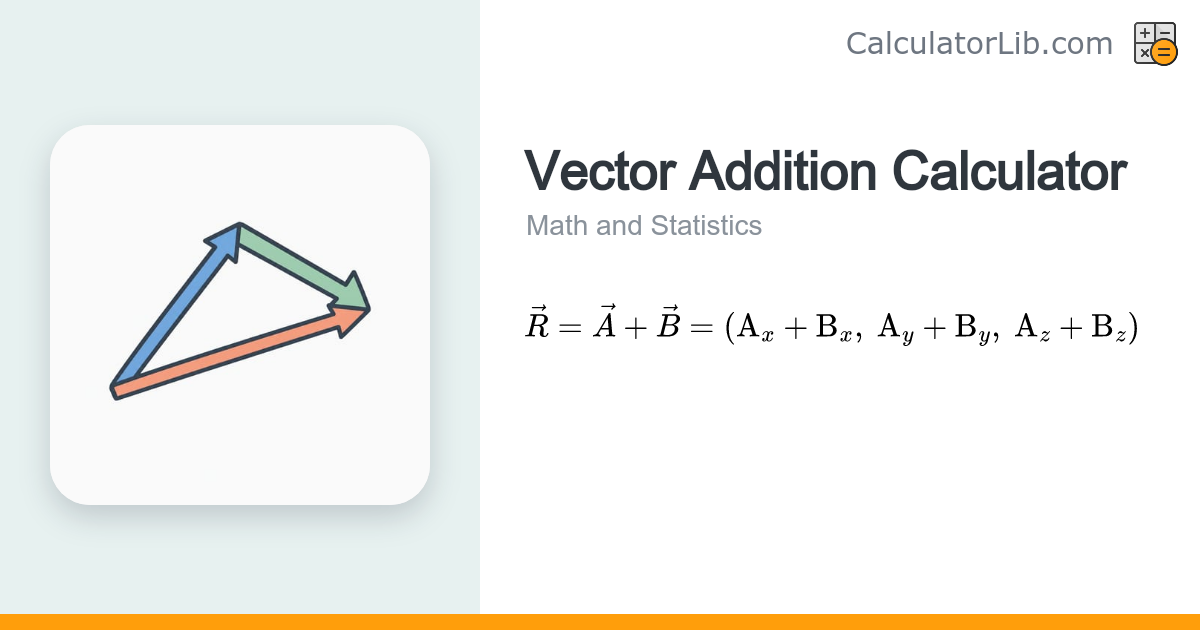 Vector Addition Calculator — Add 2D & 3D Vectors - CalculatorLib