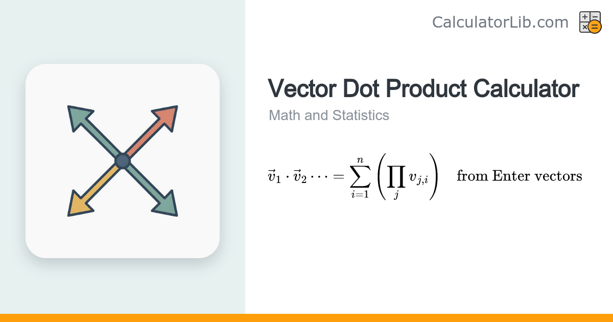 Vector Dot Product Calculator - Scalar Product - CalculatorLib