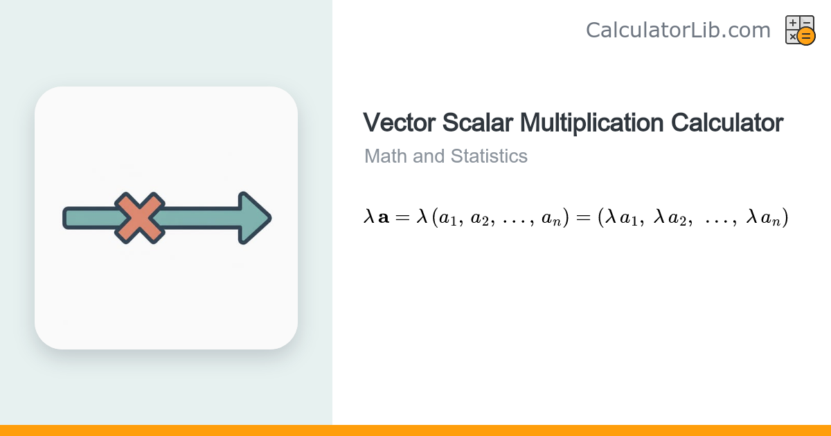 Vector Scalar Multiplication Calculator (λa) - CalculatorLib