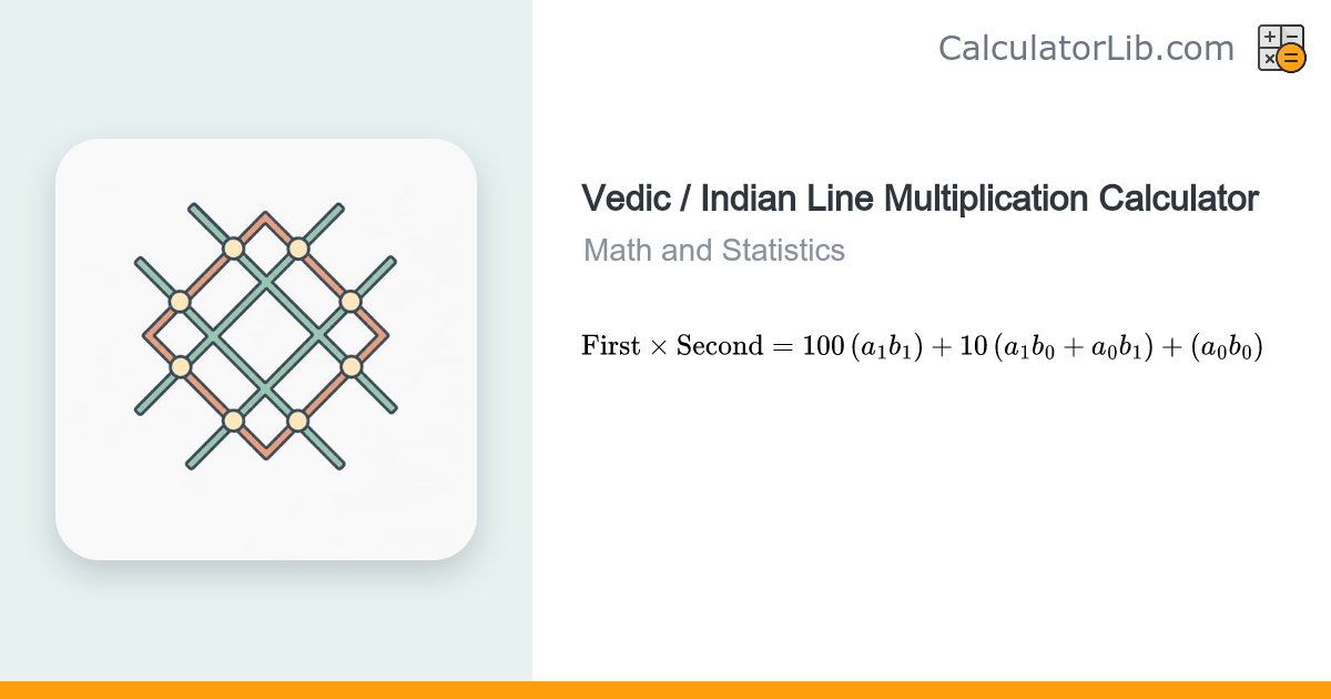 Vedic Line Multiplication Calculator (Multiply by Lines) - CalculatorLib