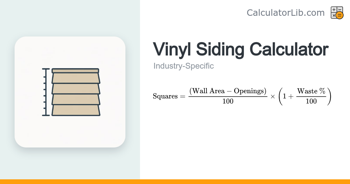 Vinyl Siding Calculator — Squares & Sq Ft Estimator - CalculatorLib