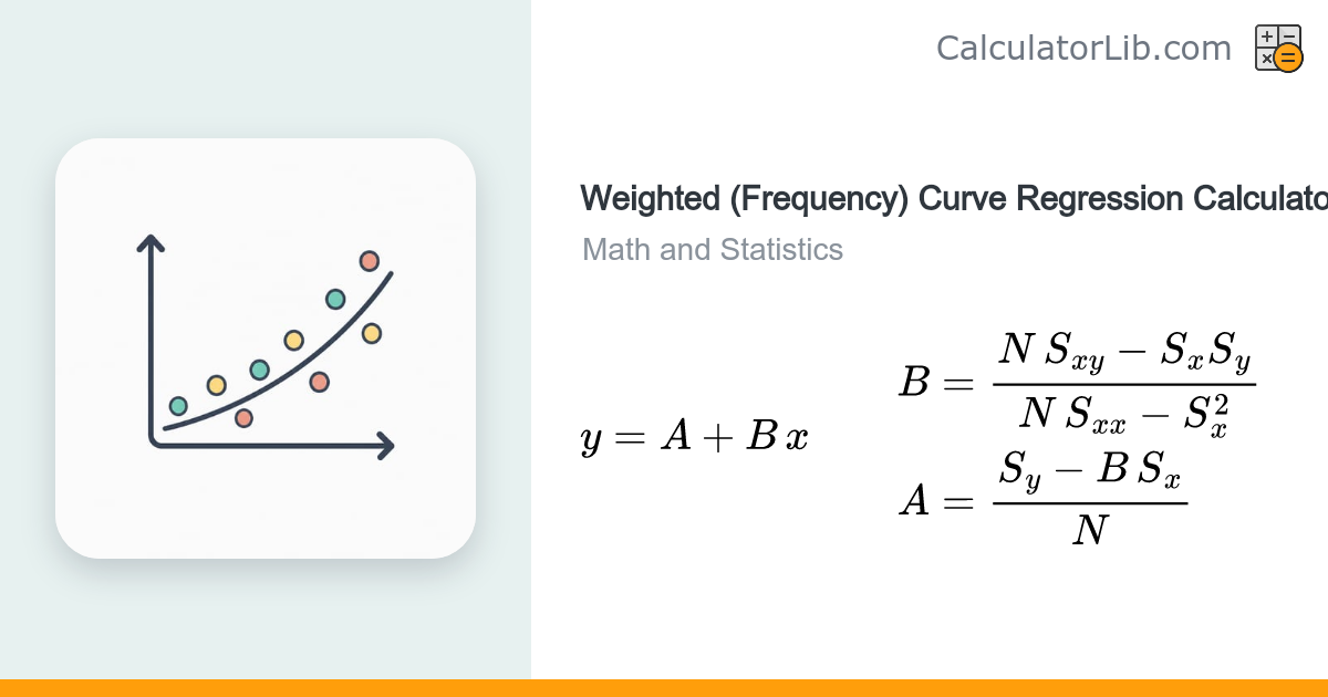 Weighted (Frequency) Curve Regression Calculator - CalculatorLib