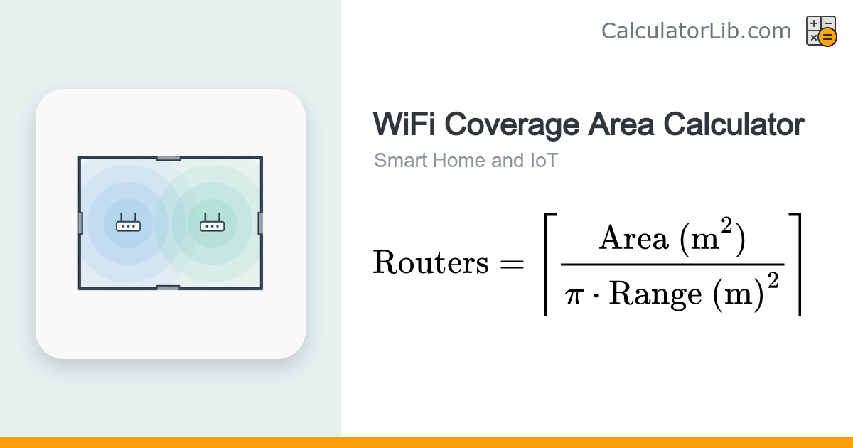 WiFi Coverage Area Calculator | Routers Needed - CalculatorLib