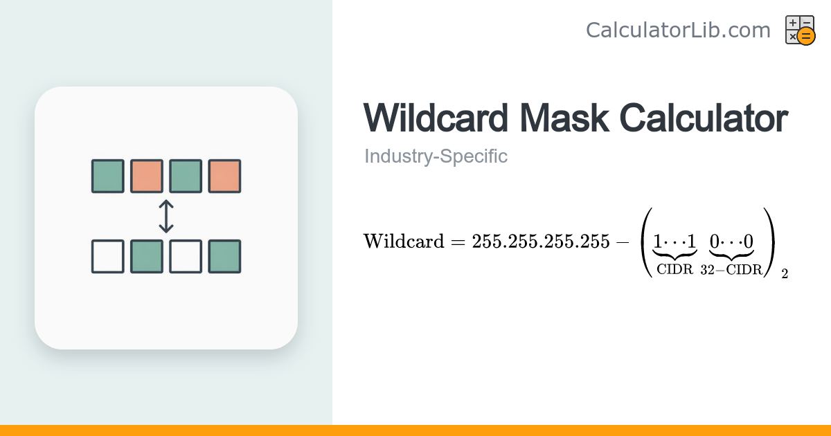 Wildcard Mask Calculator | Inverse Subnet Mask - CalculatorLib
