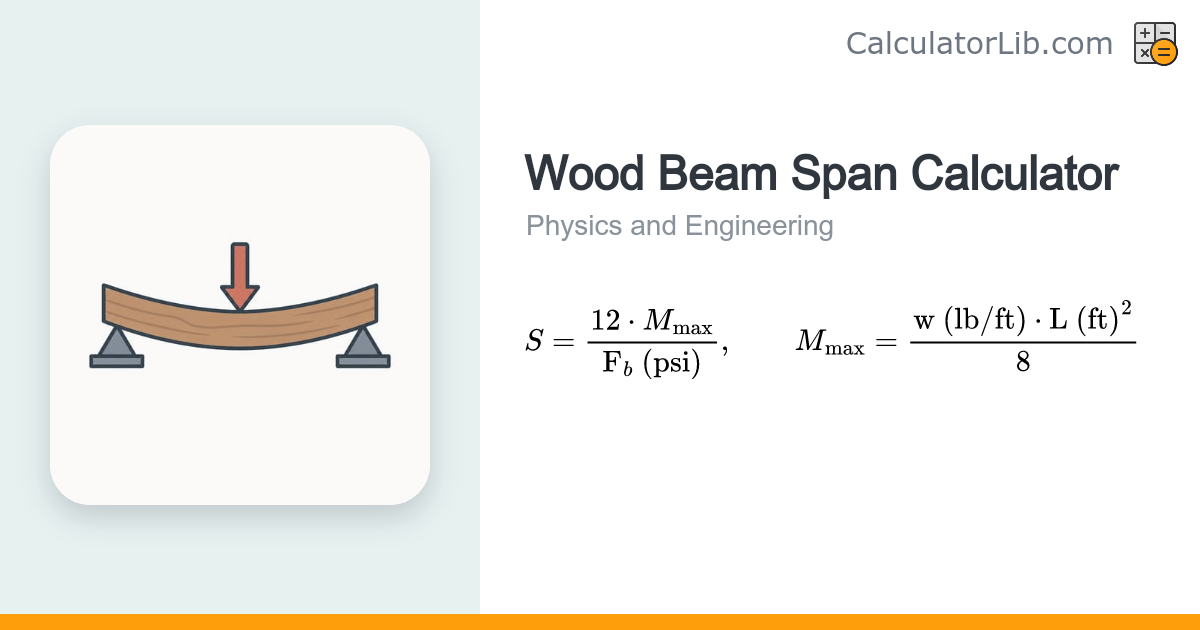 Wood Beam Span Calculator | Bending Moment & Section Modulus ...