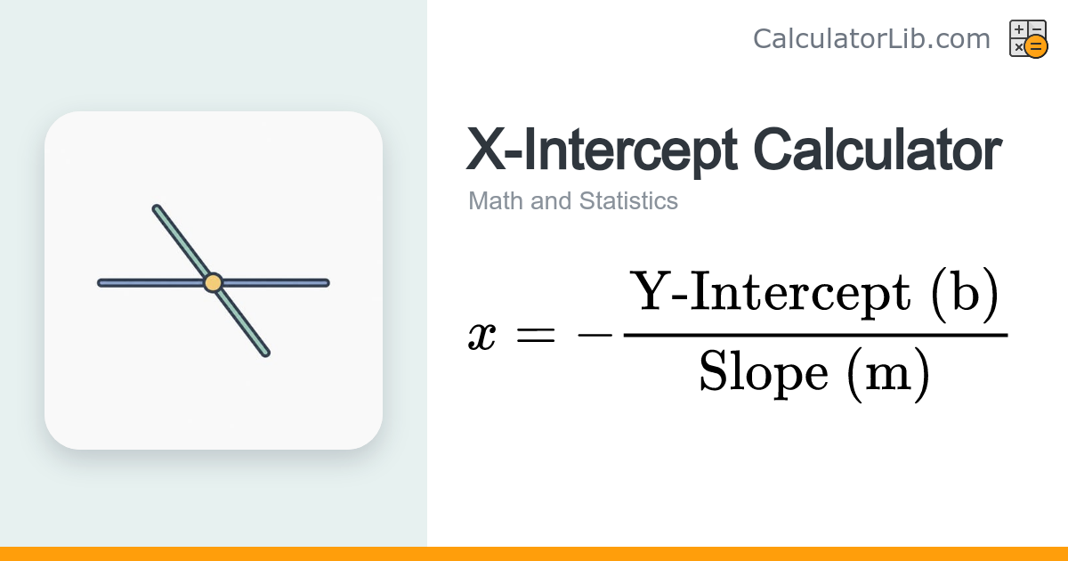 X-Intercept Calculator — Set y = 0 and Solve - CalculatorLib