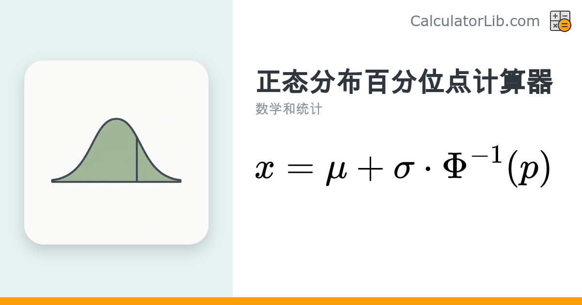 正态分布百分位点（分位数）计算器：逆正态CDF - CalculatorLib